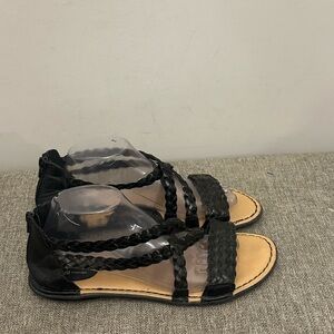 Born Concept Black Strappy Sandals Size 9